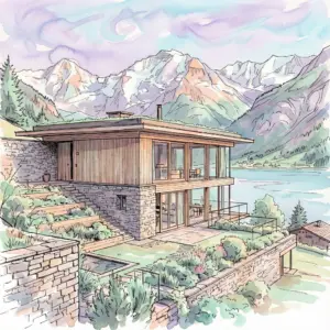 Tintenzeichnung - Pastell