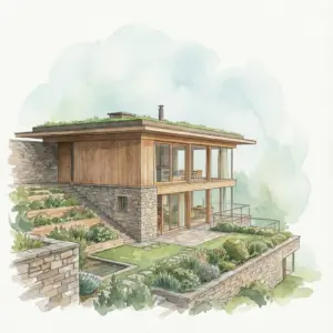 Wasserfarbe Illustration - Pastellartige Erde