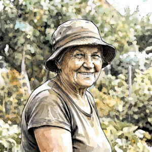 Tintenzeichnung - Pastellartige Erde