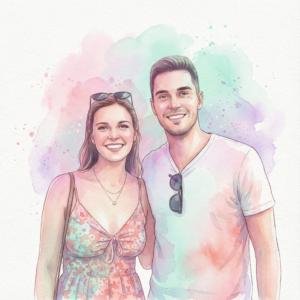 Wasserfarbe Illustration - Zuckerwatte